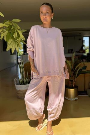 Made in Italy Lagenlook Chill Sweatshirt Rose